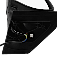 Driver and Passenger Side Mirrors, Power Adjust, Manual Folding, Heated, Paintable, In-housing Signal Light, With memory, No Puddle Light, No Auto-Dimming, With Blind Spot Detection in Glass