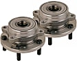 SET-MC513426-2 Front, Driver and Passenger Side Wheel Hub, 5 Lugs