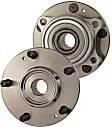 SET-MC513426-2 Front, Driver and Passenger Side Wheel Hub, 5 Lugs