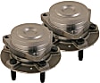 SET-MC513441-2 Rear, Driver and Passenger Side Wheel Hub, 5 Lugs, With Bearing