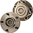 SET-MC513441-2 Rear, Driver and Passenger Side Wheel Hub, 5 Lugs, With Bearing