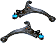 SET-MECMS90175 Front, Driver and Passenger Side, Lower Control Arm, With ball joint(s)