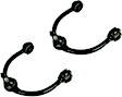 SET-MEGS25181-2 Front, Driver and Passenger Side, Upper Control Arm