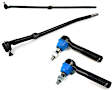 SET-MEMDS1460-F Front, Driver and Passenger Side, Inner and Outer Tie Rod End, 4WD, Supreme Series