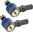 SET-MEMES3048RL-2 Front, Driver and Passenger Side, Outer Tie Rod End, Supreme Series