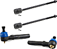 SET-MEMES3184RL-F Front, Driver and Passenger Side, Inner and Outer Tie Rod End, Supreme Series