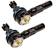 SET-MEMES3353RL-2 Front, Driver and Passenger Side, Outer Tie Rod End, Supreme Series