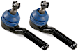 SET-MEMES360RL-2 Front, Driver and Passenger Side, Outer Tie Rod End, Supreme Series