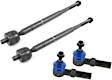 SET-MEMES80479-F Front, Driver and Passenger Side, Inner Tie Rod End, Supreme Series