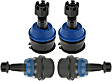 SET-MEMK3134T-F Front, Driver and Passenger Side, Upper and Lower Ball Joint Supreme Series