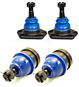 SET-MEMK6145T Front, Driver and Passenger Side, Upper and Lower Ball Joint Supreme Series