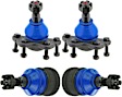 SET-MEMK6344-F Front, Driver and Passenger Side, Upper and Lower Ball Joint Supreme Series