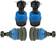 SET-MEMK7206T-F Front, Driver and Passenger Side, Upper and Lower Ball Joint Supreme Series