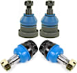 SET-MEMK7269-F Front, Driver and Passenger Side, Upper and Lower Ball Joint Supreme Series