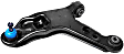 SET-MEMS501138-F Front, Driver Side, Upper and Lower Control Arm, Supreme Series