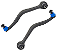 SET-MEMS76105 Front, Driver and Passenger Side, Lower, Rearward Control Arm, With ball joint(s)