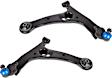 SET-MEMS86126 Front, Driver and Passenger Side, Lower Control Arm, Supreme Series
