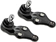 SET-MEMS90522-2 Front, Driver and Passenger Side, Lower Ball Joint Supreme Series