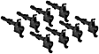 2005 Ford Mustang - Ignition Coil, enginevinname: H, Naturally Aspirated, SOHC, 24 Valve, With Black Coil Boots, Set of 8, 4.6L 8Cyl, Motorcraft OE Replacement