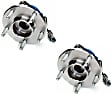 SET-MO512153-2 Rear, Driver and Passenger Side Wheel Hub, 5 Lugs, With Bearing, Problem Solver Series