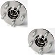 SET-MO512154-2 Rear, Driver and Passenger Side Wheel Hub, 5 Lugs, With Bearing, Problem Solver Series