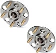 SET-MO512179-2 Rear, Driver and Passenger Side Wheel Hub, 5 Lugs, With Bearing, Problem Solver Series