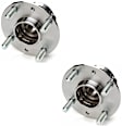 SET-MO512200-2 Rear, Driver and Passenger Side Wheel Hub, 4 Lugs, With Bearing, Problem Solver Series