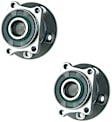 SET-MO512253-2 Rear, Driver and Passenger Side Wheel Hub, 5 Lugs, With Bearing, Problem Solver Series