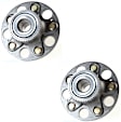 SET-MO512259-2 Rear, Driver and Passenger Side Wheel Hub, 5 Lugs, With Bearing, Problem Solver Series