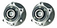 SET-MO512273-2 Rear, Driver and Passenger Side Wheel Hub, 5 Lugs, With Bearing, AWD, Problem Solver Series