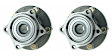 SET-MO512291-2 Rear, Driver and Passenger Side Wheel Hub, 5 Lugs, With Bearing, AWD, 3.8L, 6Cyl, Problem Solver Series