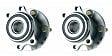 SET-MO512293-2 Rear, Driver and Passenger Side Wheel Hub, 5 Lugs, With Bearing, Problem Solver Series