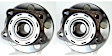 SET-MO512300-2 Rear, Driver and Passenger Side Wheel Hub, 5 Lugs, With Bearing, AWD, Problem Solver Series