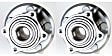 SET-MO512301-2 Rear, Driver and Passenger Side Wheel Hub, 5 Lugs, With Bearing, Problem Solver Series