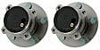 SET-MO512347-2 Rear, Driver and Passenger Side Wheel Hub, 5 Lugs, With Bearing, Problem Solver Series