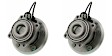 SET-MO512358-2 Rear, Driver and Passenger Side Wheel Hub, 5 Lugs, With Bearing, Problem Solver Series
