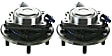 SET-MO512360-2 Rear, Driver and Passenger Side Wheel Hub, 5 Lugs, With Bearing, Problem Solver Series