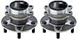 SET-MO512394-2 Rear, Driver and Passenger Side Wheel Hub, 5 Lugs, With Bearing, FWD, Problem Solver Series