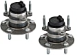 SET-MO512436-2 Rear, Driver and Passenger Side Wheel Hub, 5 Lugs, With Bearing, FWD, Problem Solver Series