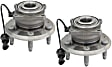 SET-MO512440-2 Rear, Driver and Passenger Side Wheel Hub, 5 Lugs, With Bearing, Problem Solver Series