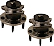 SET-MO512445-2 Rear, Driver and Passenger Side Wheel Hub, 5 Lugs, FWD