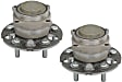 SET-MO512448-2 Rear, Driver and Passenger Side Wheel Hub, 5 Lugs, With Bearing, FWD, Problem Solver Series
