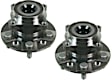 SET-MO512453-2 Rear, Driver and Passenger Side Wheel Hub, 5 Lugs, Sensor Included