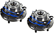 SET-MO512458-2 Rear, Driver and Passenger Side Wheel Hub, 5 Lugs, With Bearing, AWD, Problem Solver Series