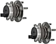 SET-MO512466-2 Rear, Driver and Passenger Side Wheel Hub, 5 Lugs, With Bearing, Problem Solver Series