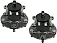 SET-MO512486-2 Rear, Driver and Passenger Side Wheel Hub, 5 Lugs, Sensor Included, FWD