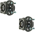 SET-MO512490-2 Rear, Driver and Passenger Side Wheel Hub, 4 Lugs, With Bearing,, Problem Solver Series