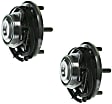 SET-MO512493-2 Rear, Driver and Passenger Side Wheel Hub, 5 Lugs, With Bearing, 3.6L, 6Cyl, Problem Solver Series