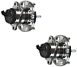 SET-MO512495-2 Rear, Driver and Passenger Side Wheel Hub, 5 Lugs, With Bearing, Problem Solver Series