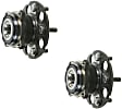 SET-MO512501-2 Rear, Driver and Passenger Side Wheel Hub, 5 Lugs, With Bearing, AWD, Problem Solver Series